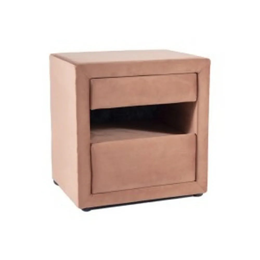 Noptiera ET-003, stofa catifelata roz antic, 52x41x54 cm