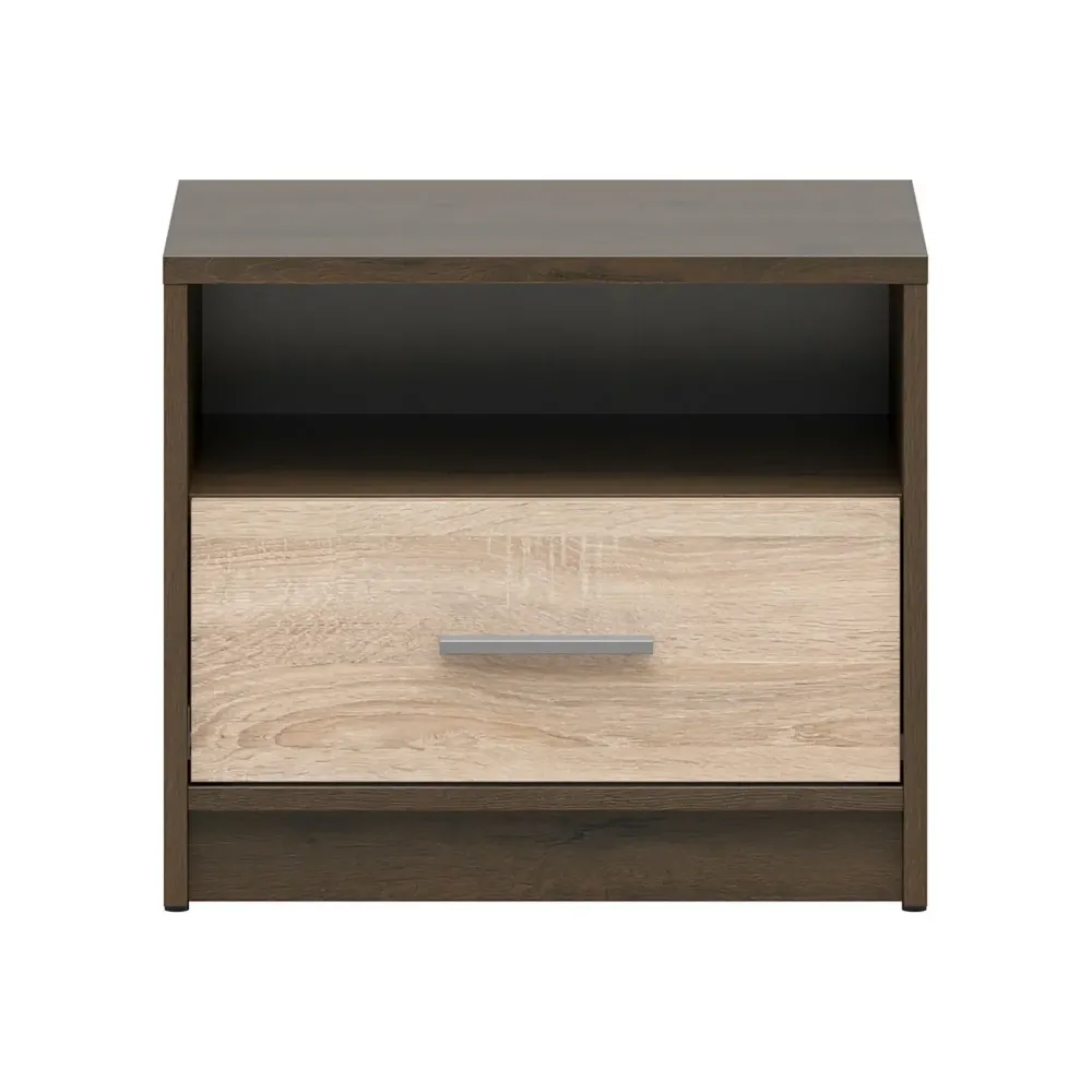 Noptiera NEPO PLUS, stejar nobil/stejar sonoma, PAL laminat, 50x34x43 cm