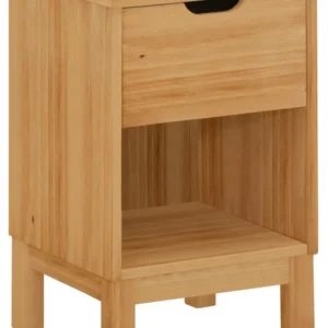 Noptiera Post din lemn de pin natur, 38 cm latime