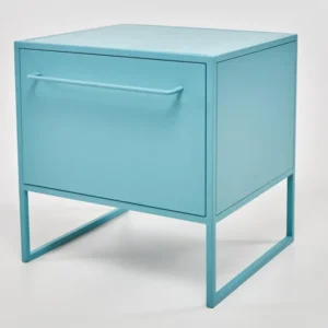 Noptiera un sertar, mdf vopsit, bleu turcoaz, colectia Ocean