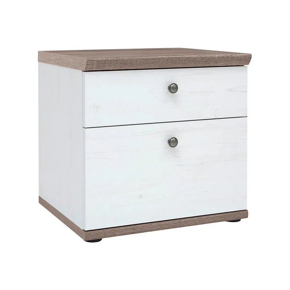 Noptiera STOCKHOLM, pin alb andersen/stejar sonoma, PAL, 48x43x47 cm