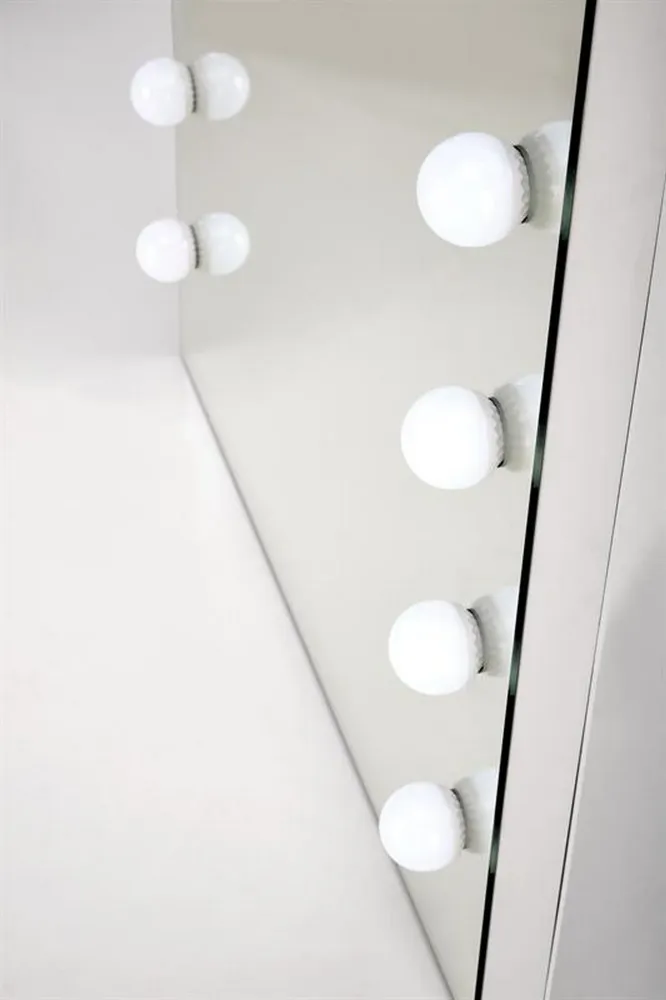 Oglinda PEARL, argintiu, cu iluminare LED, 87x170 cm