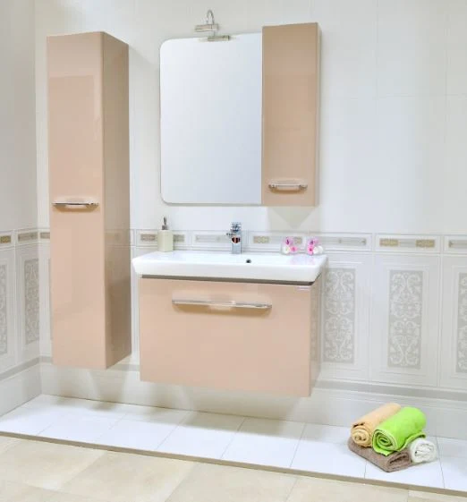 Set oglinda cu dulapior PORTO 85 cm Cappuccino