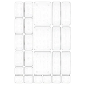 Set 25 cutii modulare organizare sertare, produse îngrijire personală