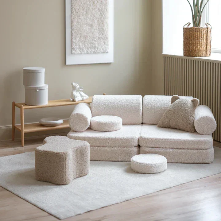 Wigiwama Canapea pentru copii Cream White