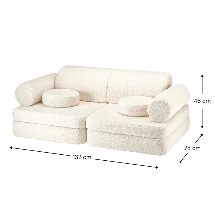 Wigiwama Canapea pentru copii Cream White