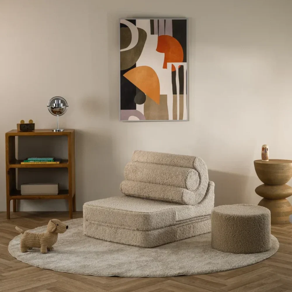Wigiwama Pouf multifuncțional Flipster pentru bebeluși – Biscuiți