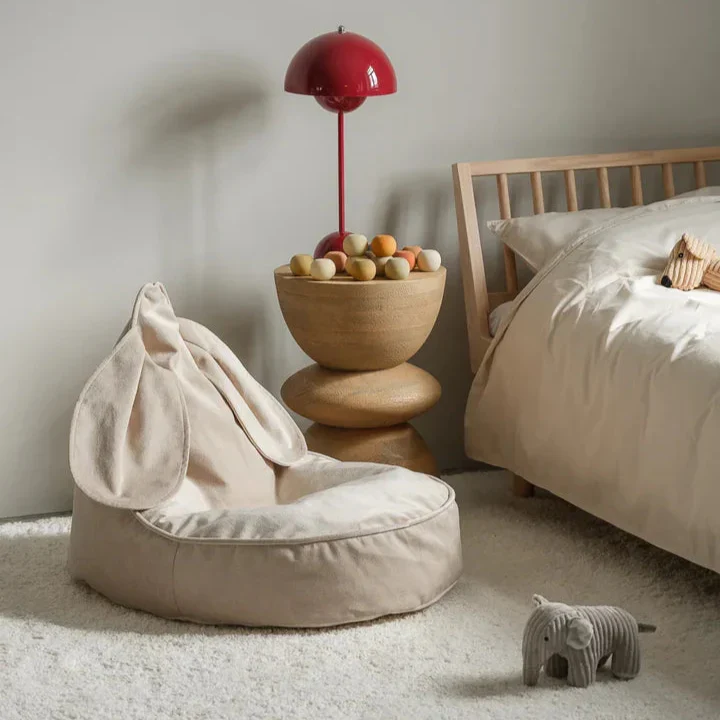 Wigiwama Puf pentru copii Dusty Beige Bunny
