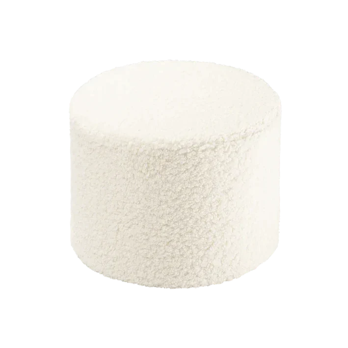 Wigiwama Puf de pluș pentru copii Cream White