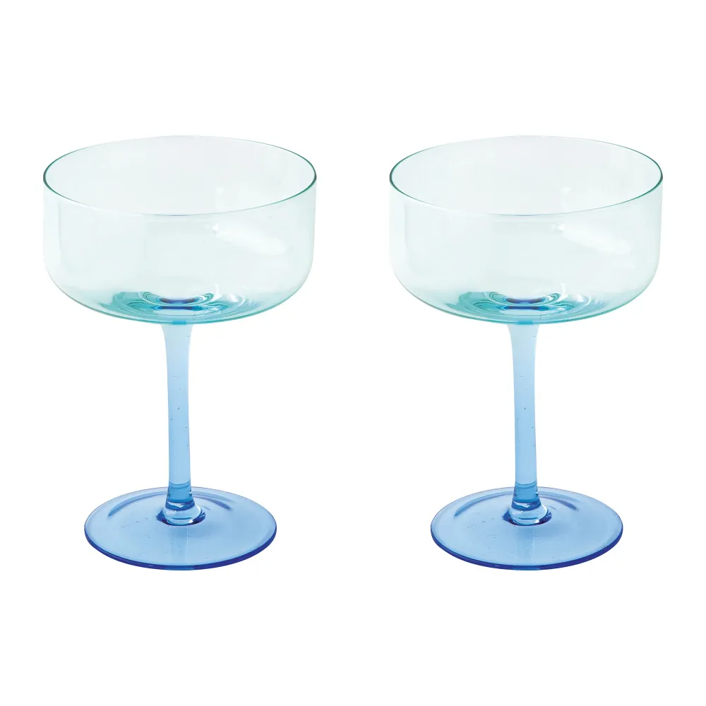 Set 2 pahare pentru sampanie, albastru, 300 ml, Rainbow - COOKSHOP SPECIALS