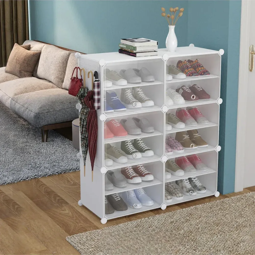 Pantofar Modular, 12 Compartimente, D2662W, Alb