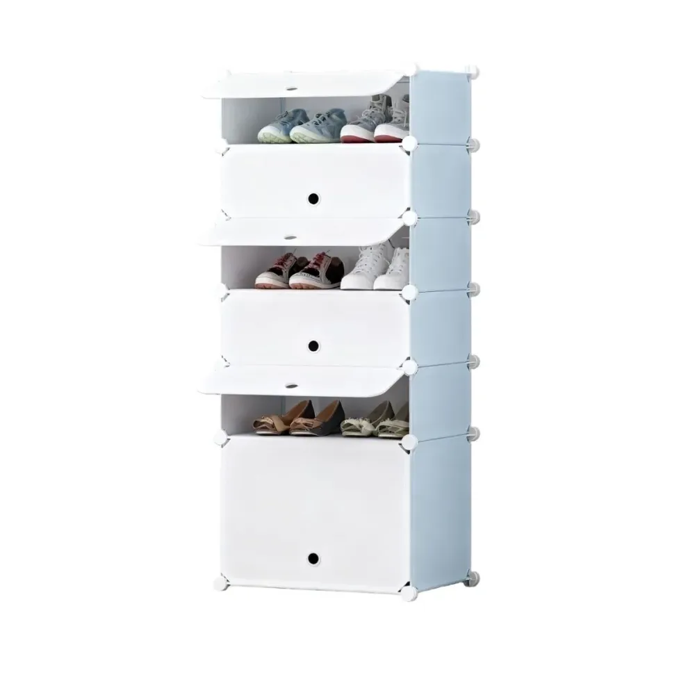 Pantofar Modular, 6 usi, Naimeed D7904, 37x37x125cm, Alb