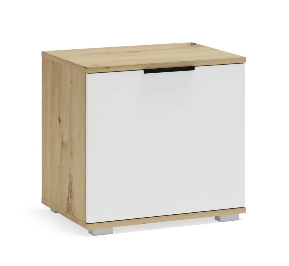 Pantofar CLIF ST-50, stejar artisan/alb, PAL laminat, 50x38x48 cm