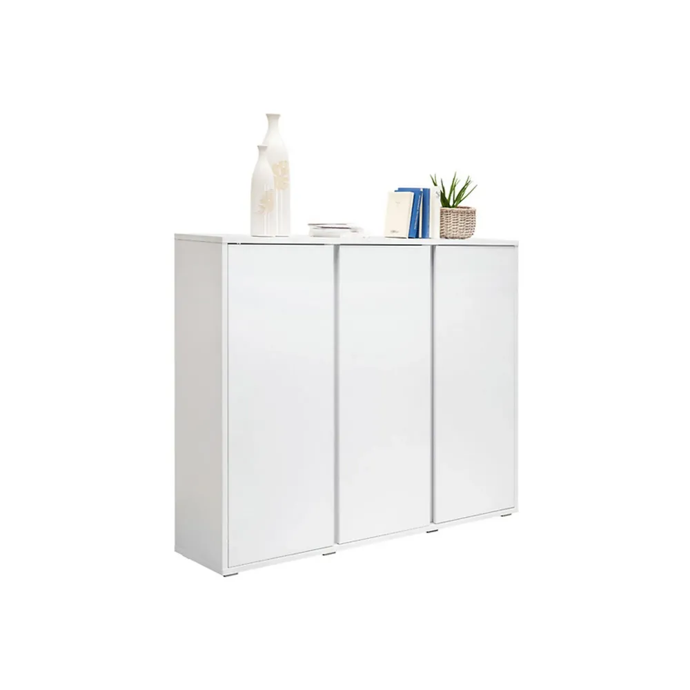 Pantofar LIV, alb, PAL laminat, 145x34x120 cm