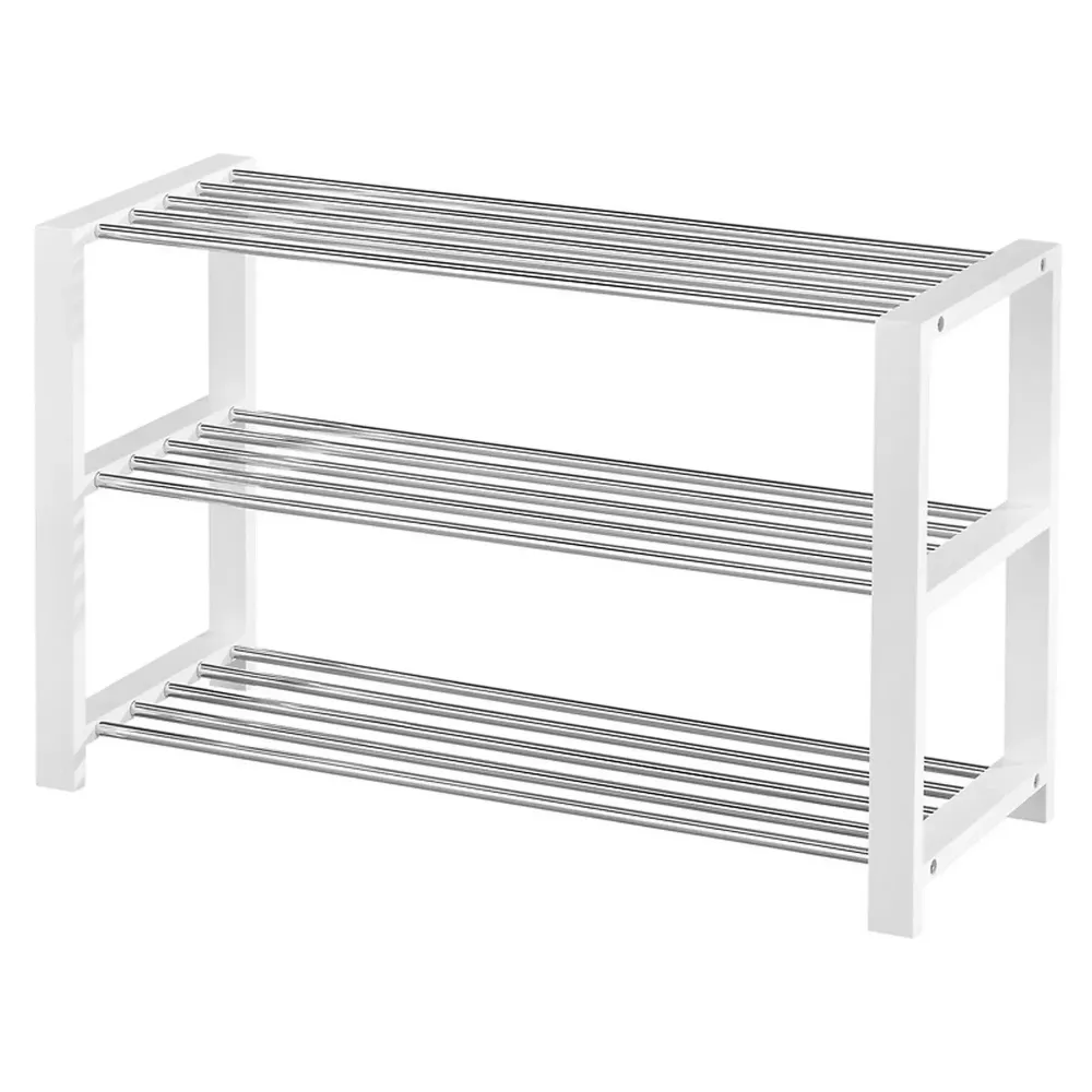 Pantofar MARIELLA, alb/crom, metal, 80x30x50 cm
