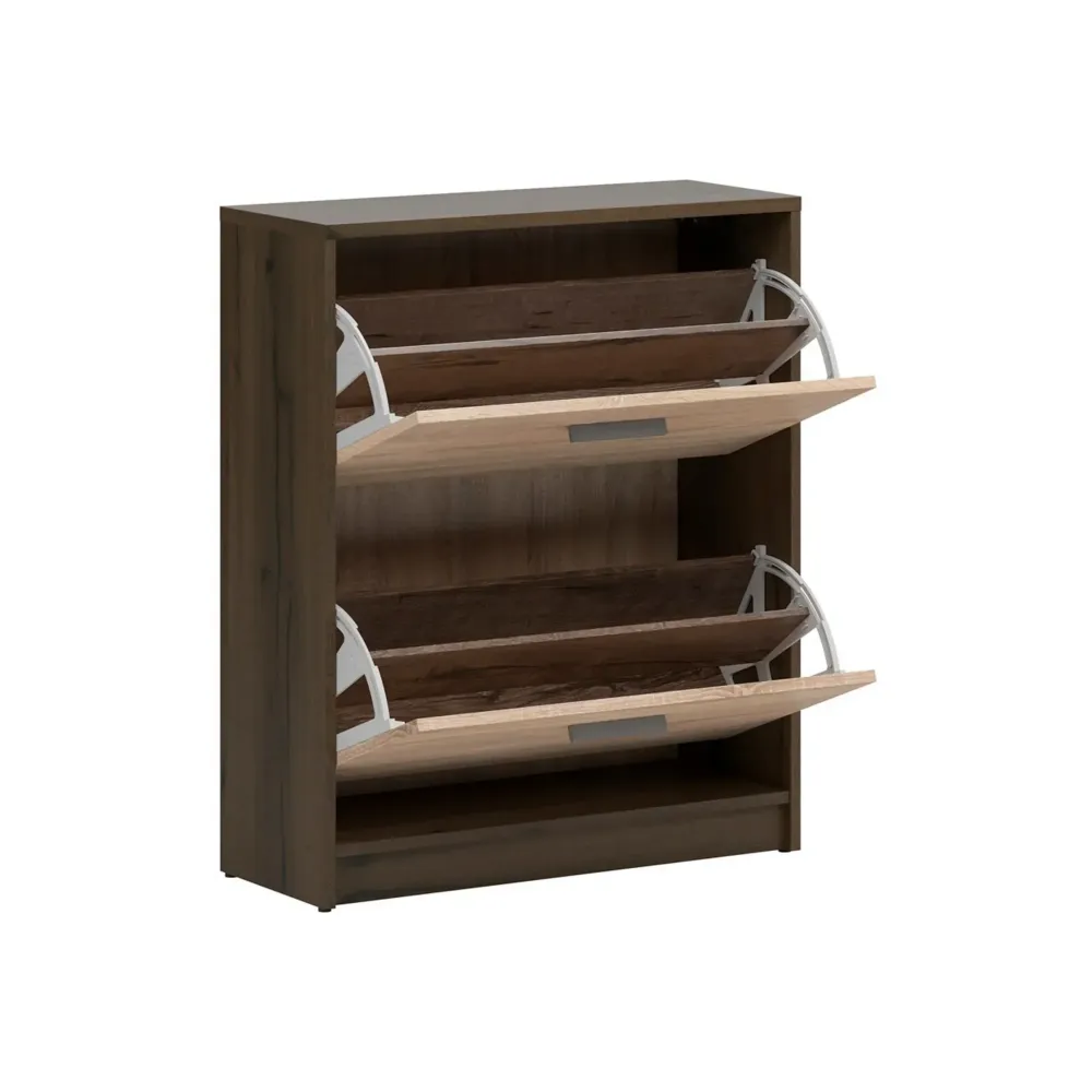 Pantofar NEPO PLUS, stejar inchis/stejar sonoma, PAL laminat, 70x28x84 cm