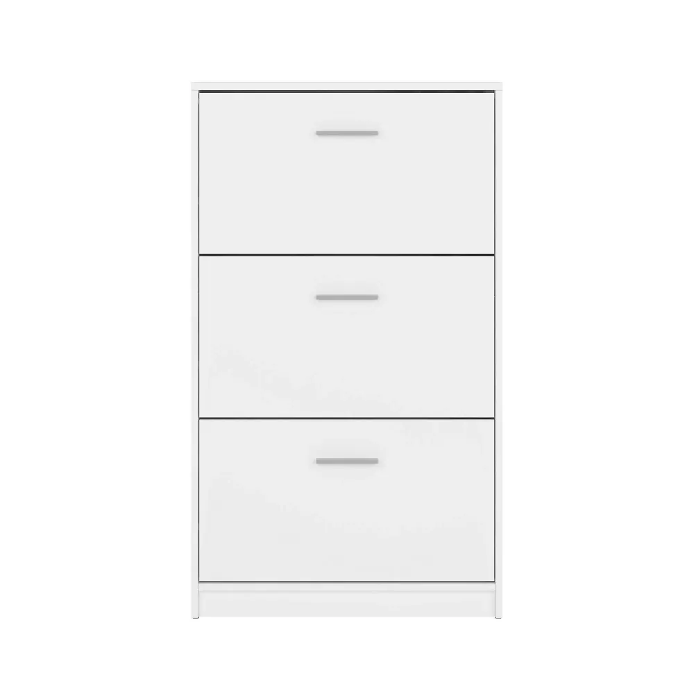Pantofar 3 nivele alb NEPO PLUS, 70X17.5X120.5 CM