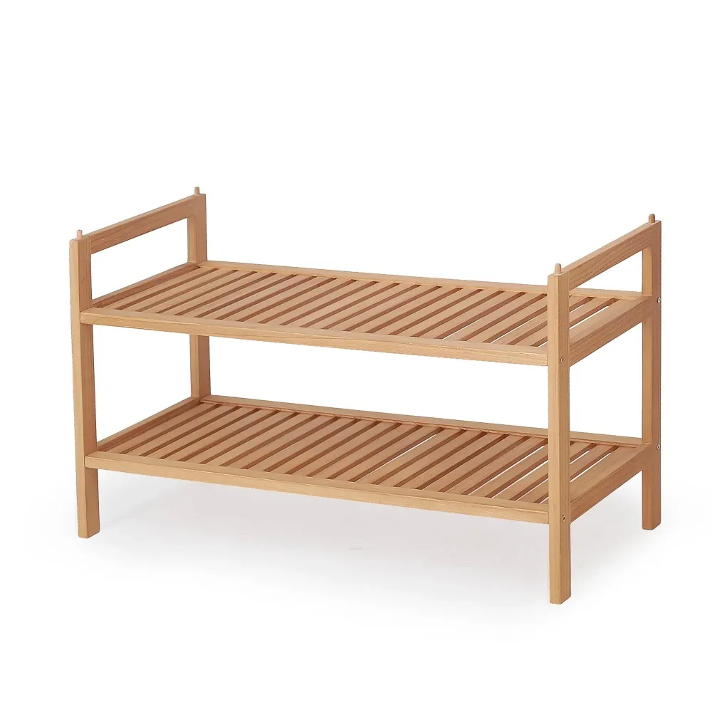 Suport organizator incaltaminte ST9, lemn natural, 60X26X41 CM