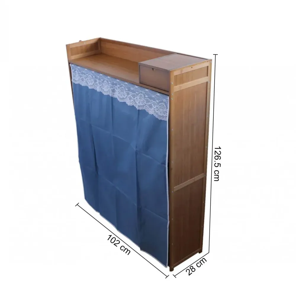 Pantofar din bambus, 7 rafturi, 102*126.5*28 cm, D196