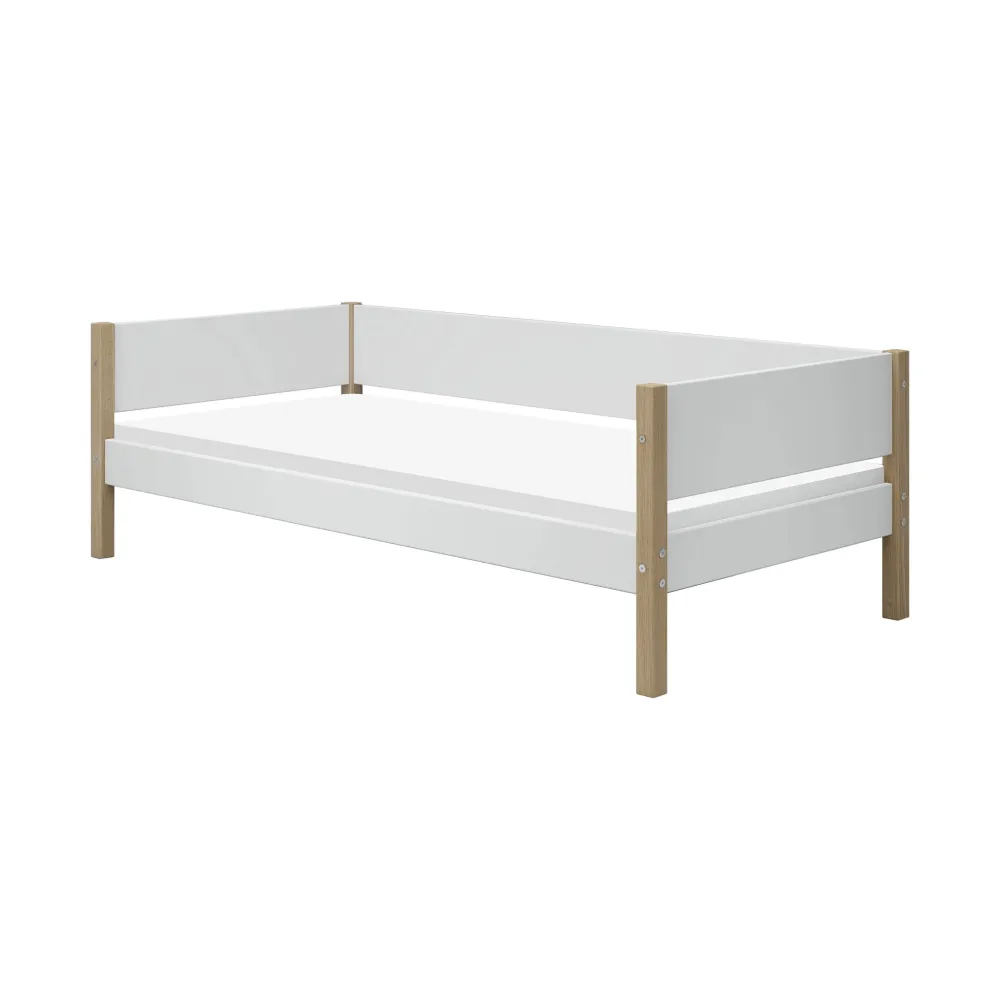 Pat cu bara de protectie spate Flexa Nor 90x200 cm