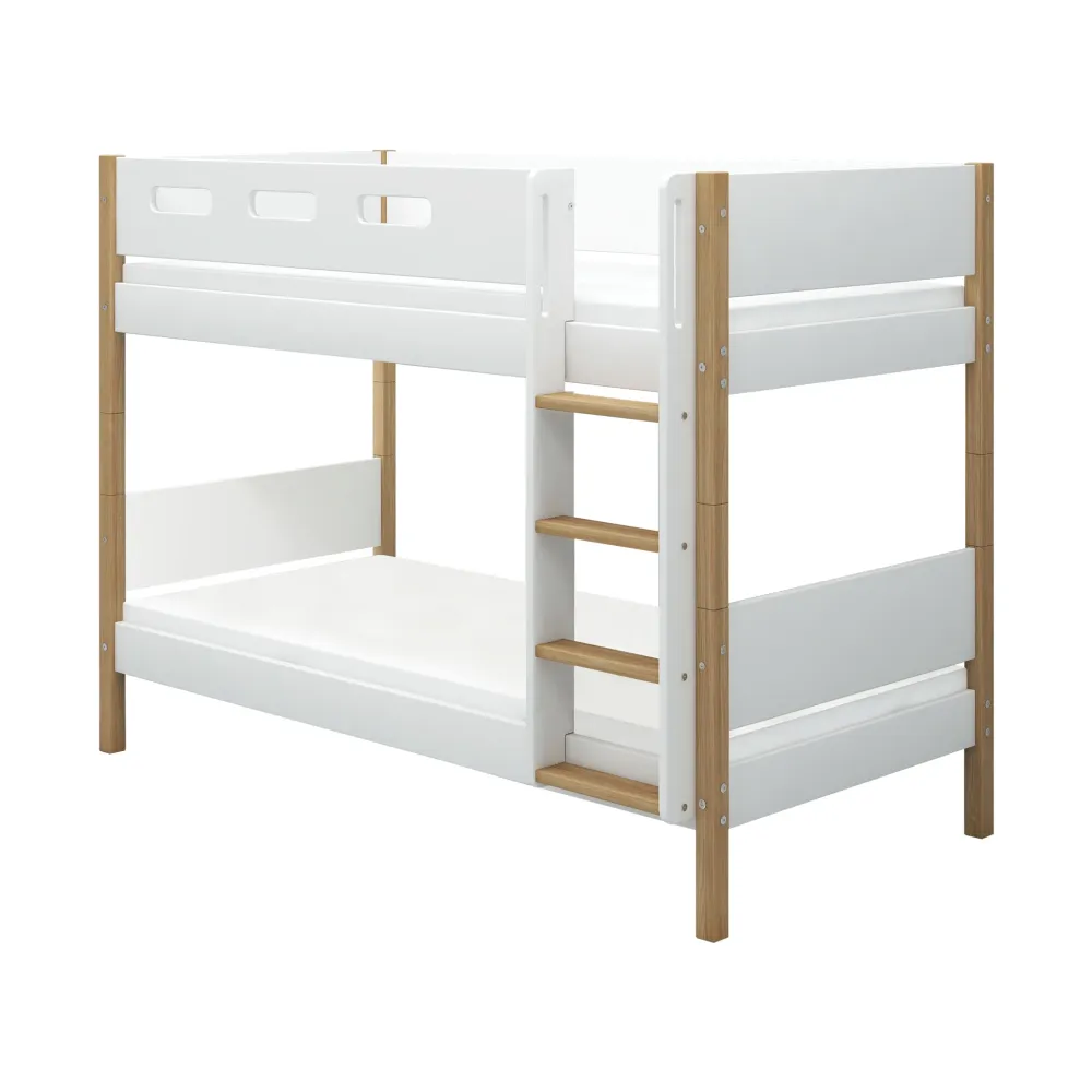 Paturi suprapuse inaltime 154 cm cu scara dreapta Flexa Nor 90x200 cm