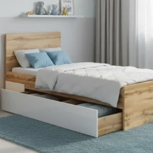 Cadru pat NUIS 90x200, stejar wotan, PAL laminat
