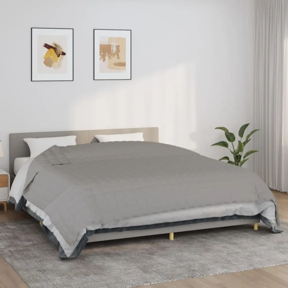 Pătură cu greutăți, gri, 235x290 cm, 11 kg, material textil