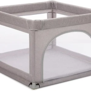 Țarc de joacă pentru copii Fillikid Mia gri melange 95x95 cm