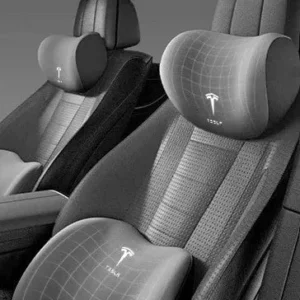 Tesla Model 3 Y S X Pillow pentru gât și pernă de suport lombar cu logo (negru)