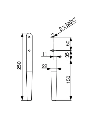 PICIOR MOBILIER GA78 NEGRU MAT