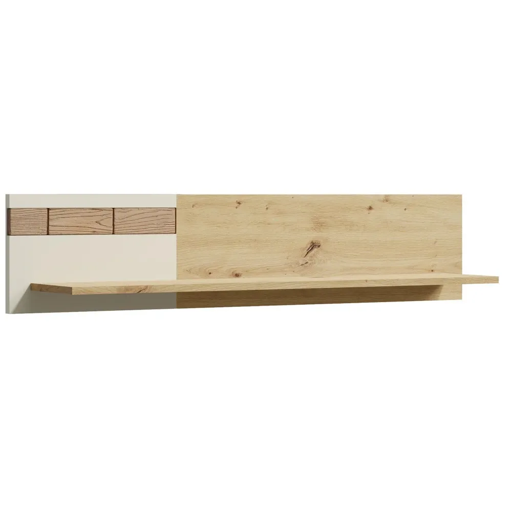 Polita KEKS K6, stejar/casmir, PAL laminat, 120x20x26 cm