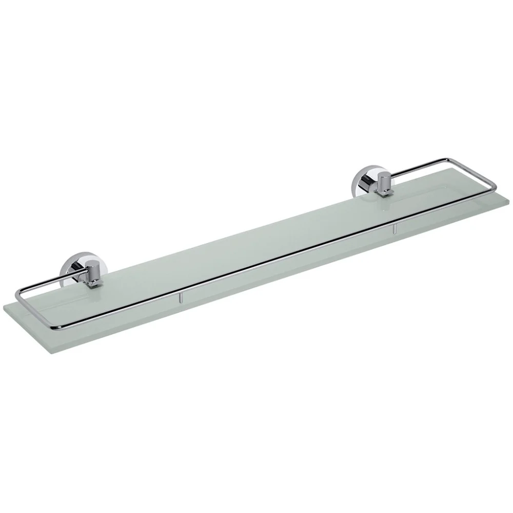 Bemeta Omega Polita din sticla cu margine metalica 60 cm