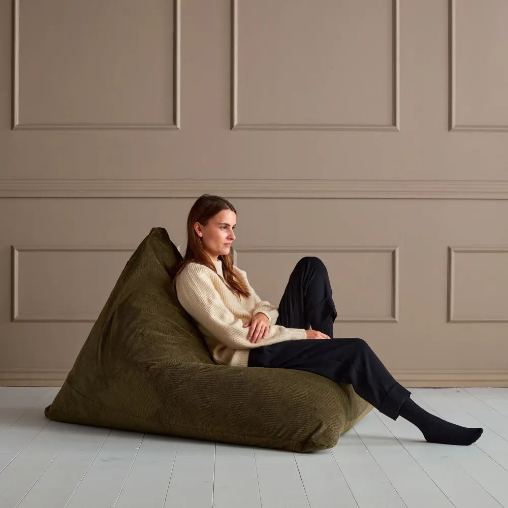 Puf Soft Peak Beanbag Cordufine Pine Green