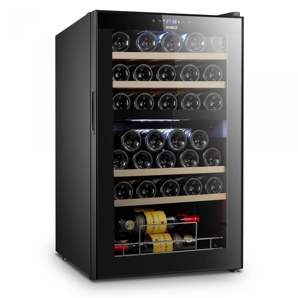 Racitor Vinuri Dual Zone Samus SRV98LMCD | 33 Sticle, Compresor, Negru