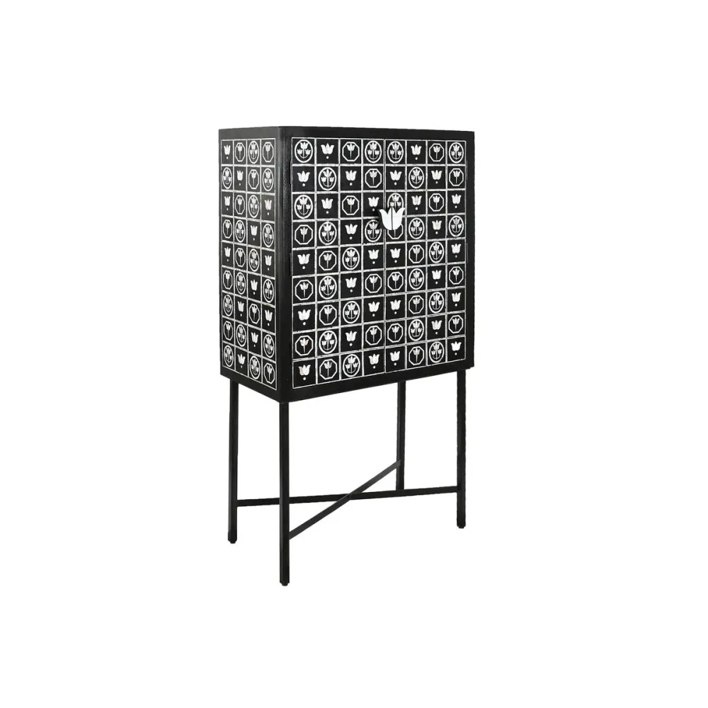 Mobilă Laterală DKD Home Decor Bicolor Fier Os 80 x 40 x 153 cm