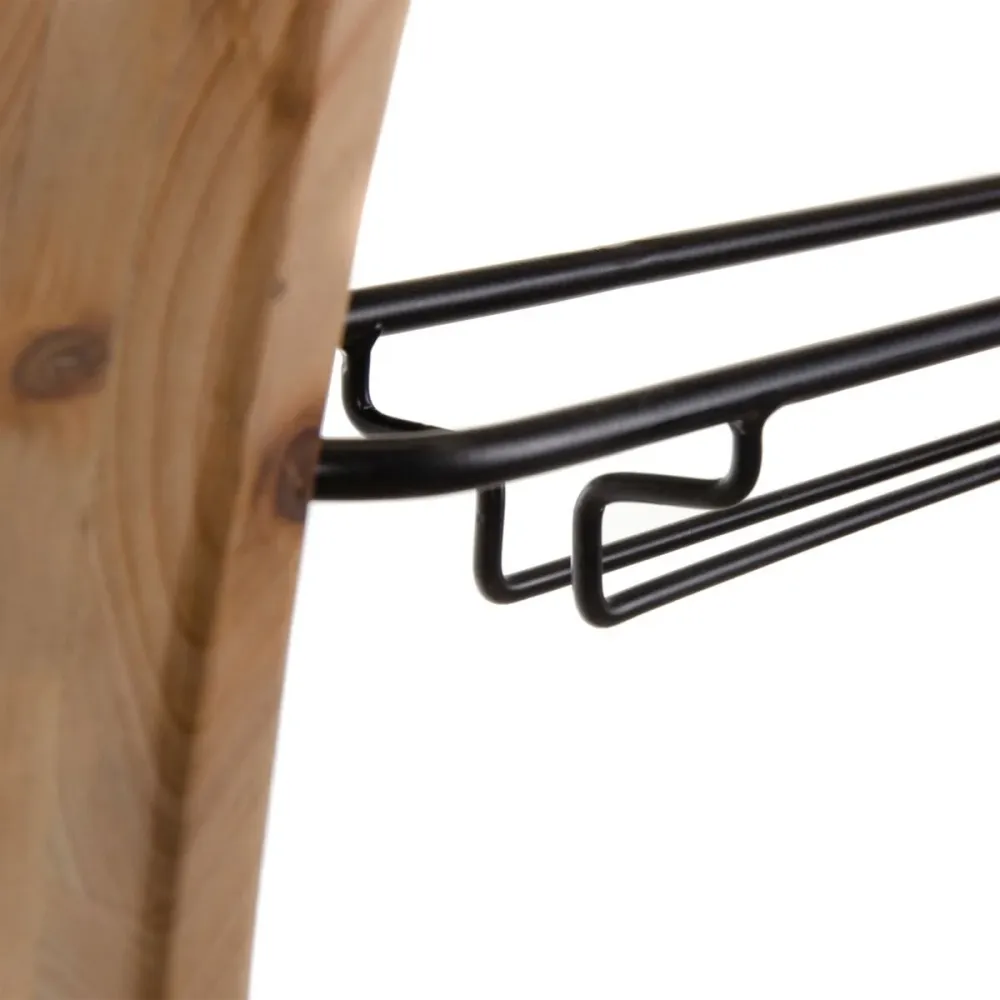 Suport pentru Sticle 89,5 x 8 x 89,5 cm Natural Negru Metal Lemn