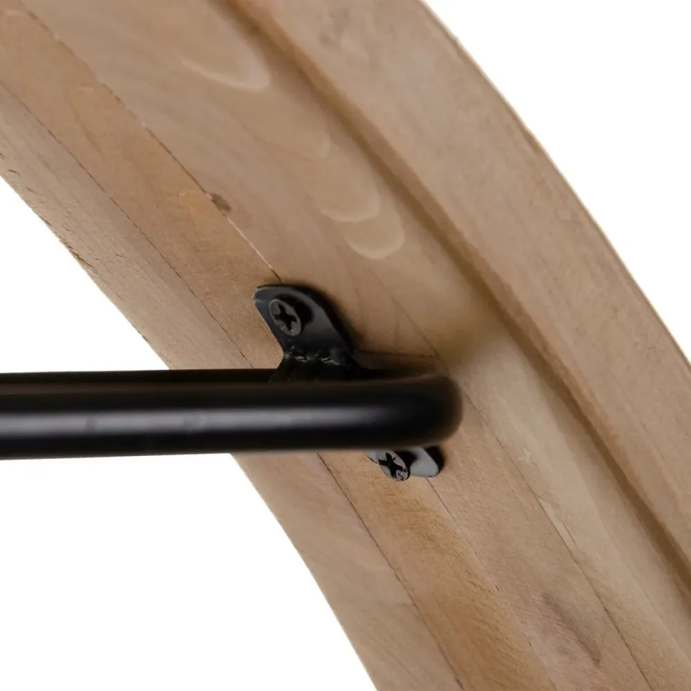 Suport pentru Sticle 89,5 x 8 x 89,5 cm Natural Negru Metal Lemn