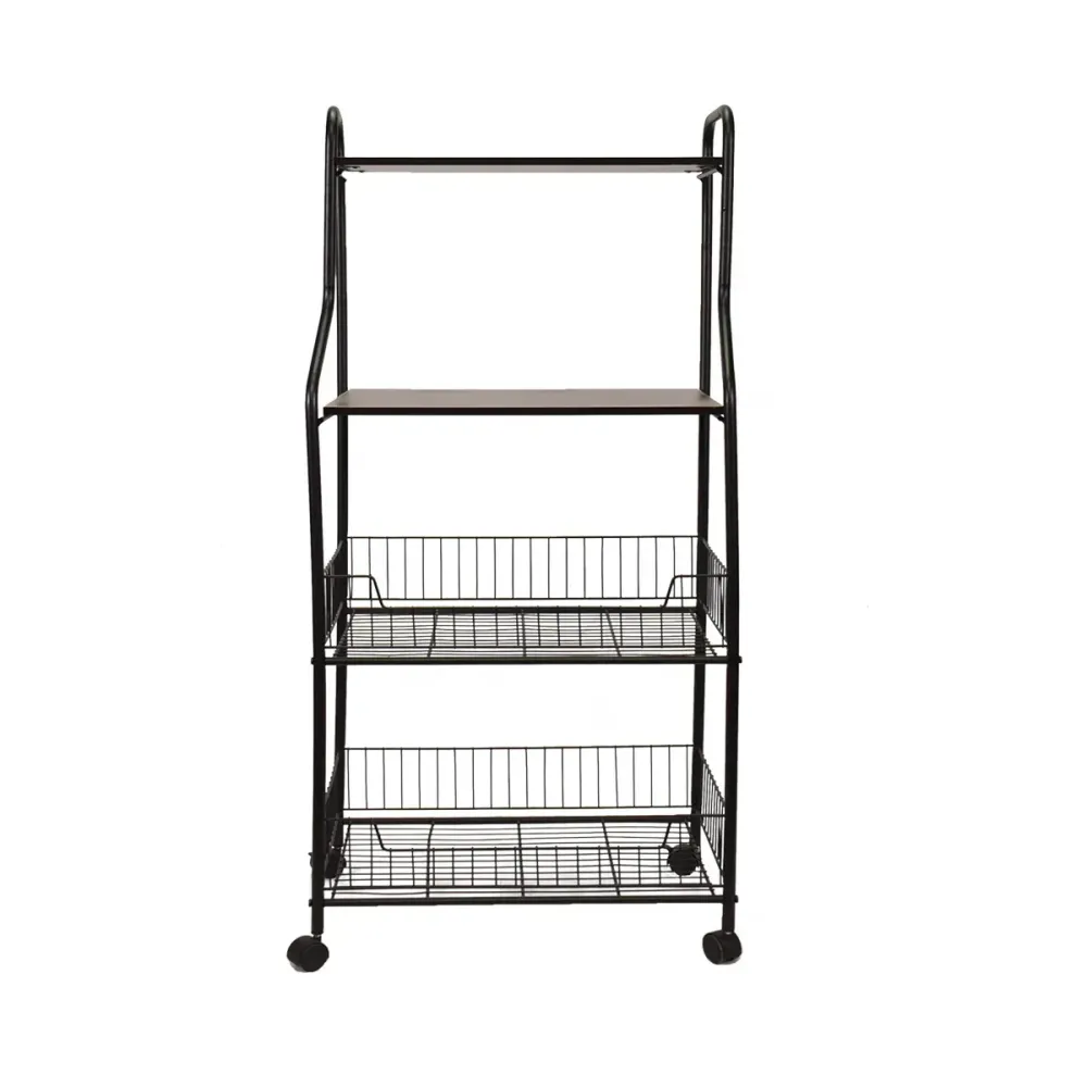 Raft metalic cu polite, Naimeed D3428, 125x54x36 Negru