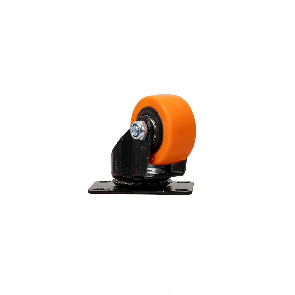 Roata pentru mobila, rola de cauciuc, pivotanta 2.5 inchi, portocaliu Z-TOOLS / ZTS 8129