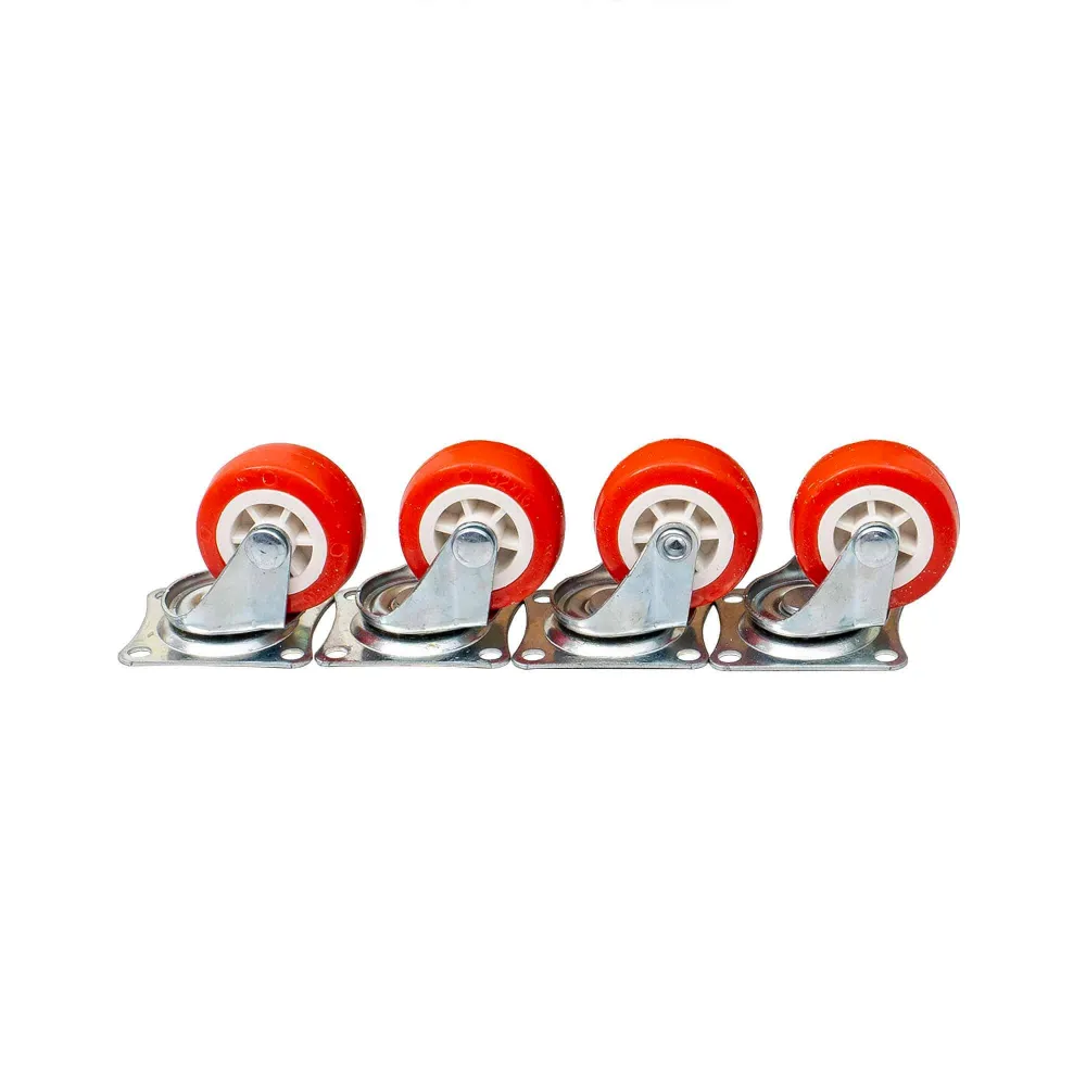 Set 4 roti pivotante, rola de cauciuc, 1.25 inchi, Z-TOOLS / ZTS 8137
