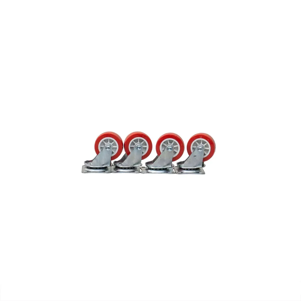 Set 4 roti pivotante, rola de cauciuc, 1.5 inchi, Z-TOOLS / ZTS 8138
