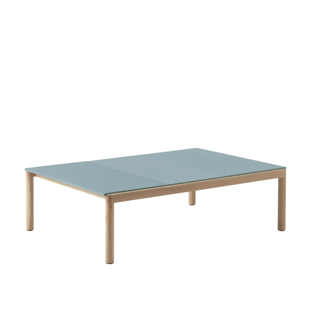 Măsuță Couple Cofee Table - Wavy - Oak / Light Blue - L 120