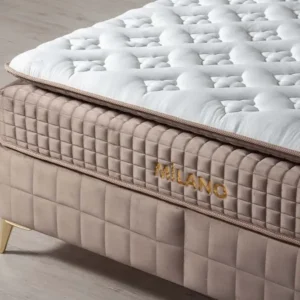 Saltea MILANO, stofa catifelata maro deschis - BF 04, 160x200 cm