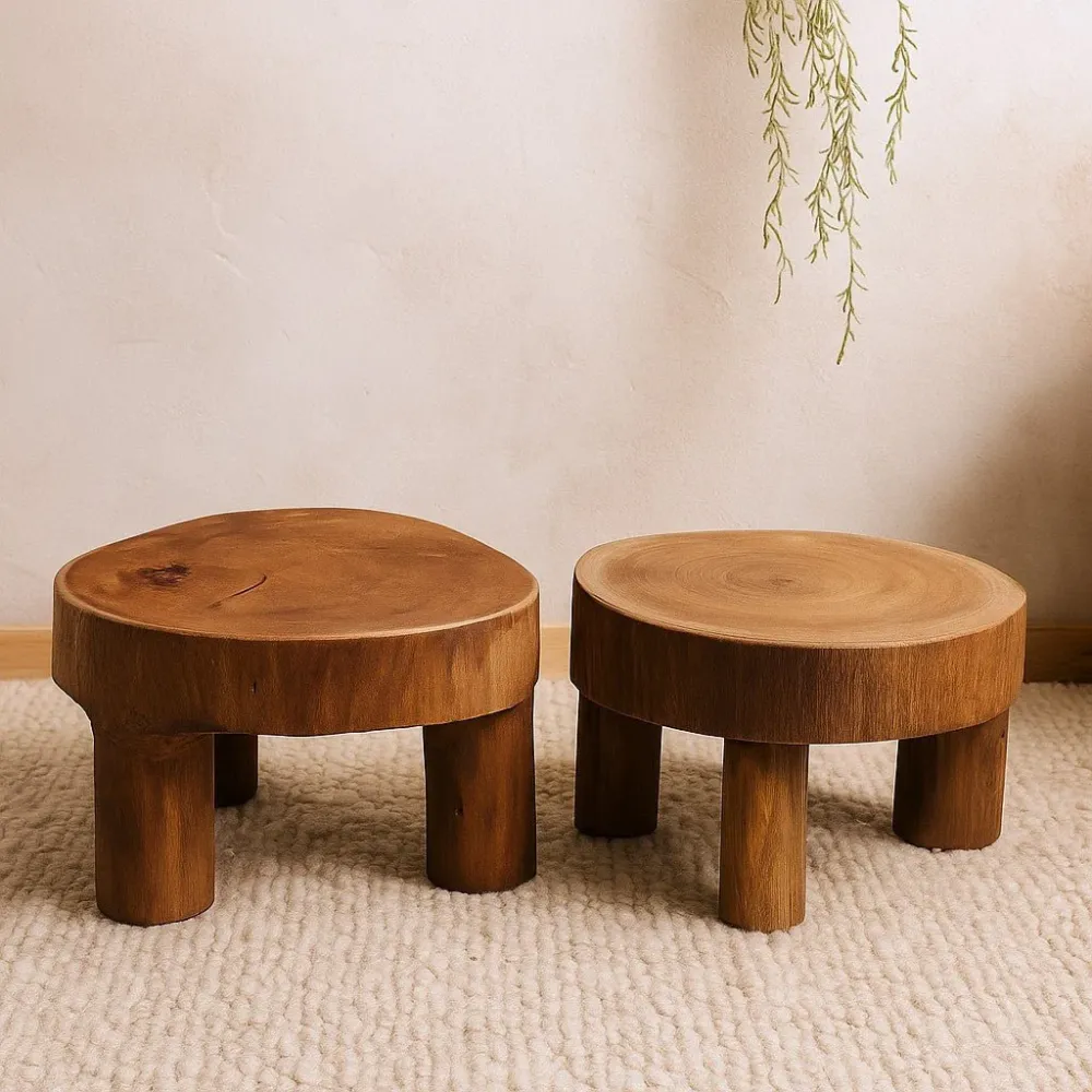 Suporturi de afișare din lemn de tec 27x20cm, set de 2 bucăți