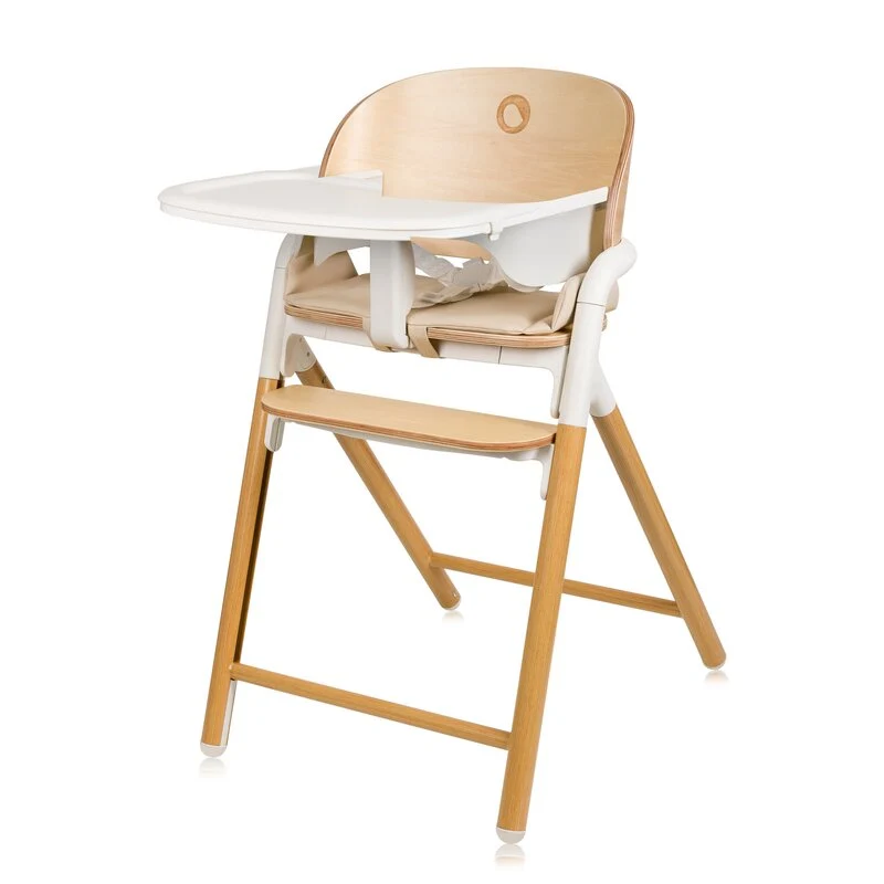 Scaun de masa multifunctional Celia, Lionelo, Din lemn de fag, 6 luni- adult, Reglabil pe inaltime, Spatar lat, Sezut ergo...