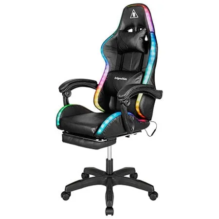 Scaun Gaming Kruger Matz KM0790-BLED | 150kg, 54cm, Negru, LED