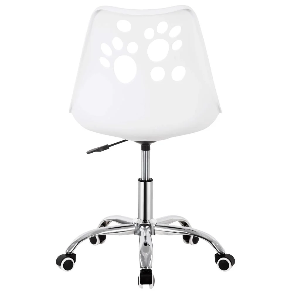 Scaun birou ergonomic, cu sezut din spuma, reglabil pe inaltime, maxim 120 kg, 90x49x48 cm, alb si gri