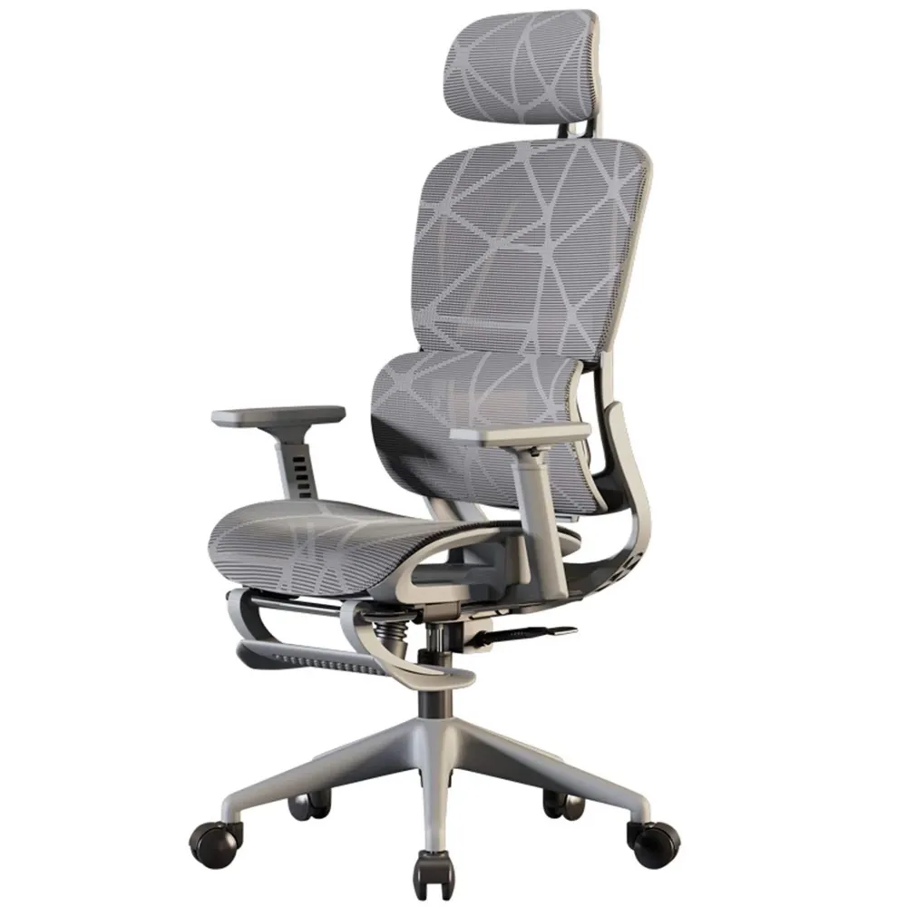 Scaun Ergonomic de Birou, Reglaj Inaltime si Brate 2D/3D, Gri