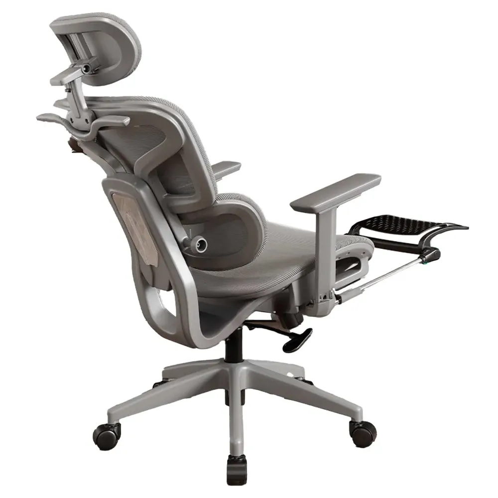Scaun Ergonomic cu Suport Lombar, 360°, Gaming sau Studiu, Gri