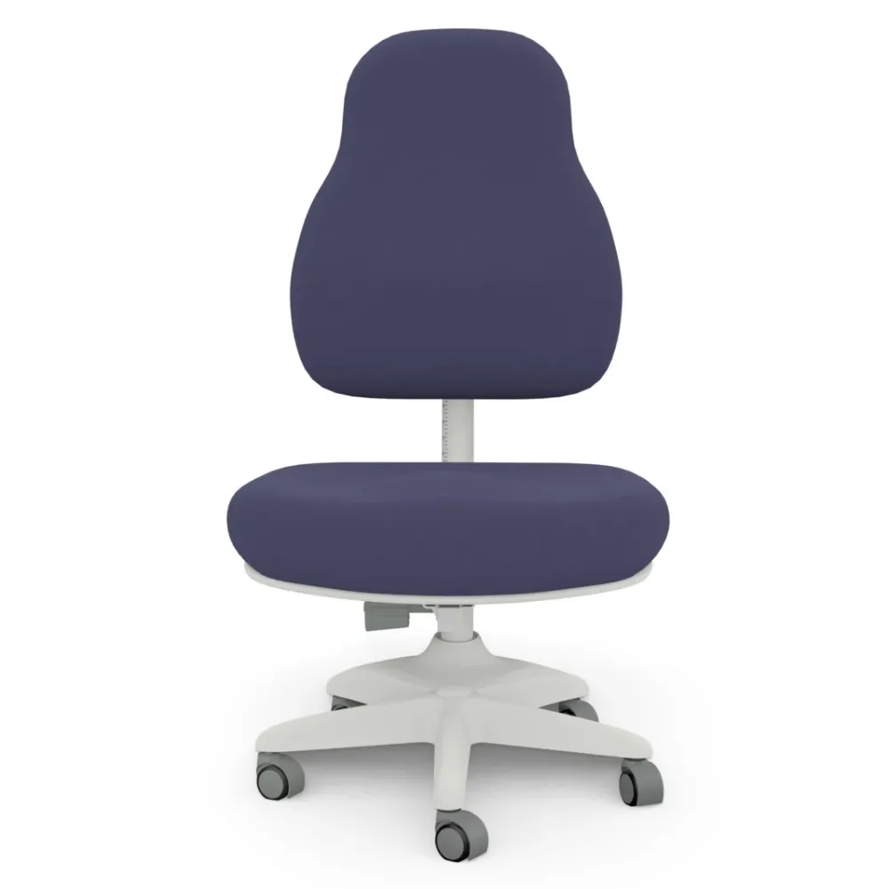 Scaun birou copii, ajustabil, Ergo, alb-albastru, h40-50 cm